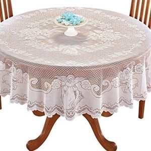 NWOT-Lace table cloth white angel lace.